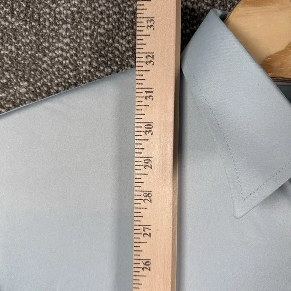 Collars & Co. Polo Shirt Mens 2XL Blue Dress Collar Button Down Short Sleeve - Picture 5 of 7